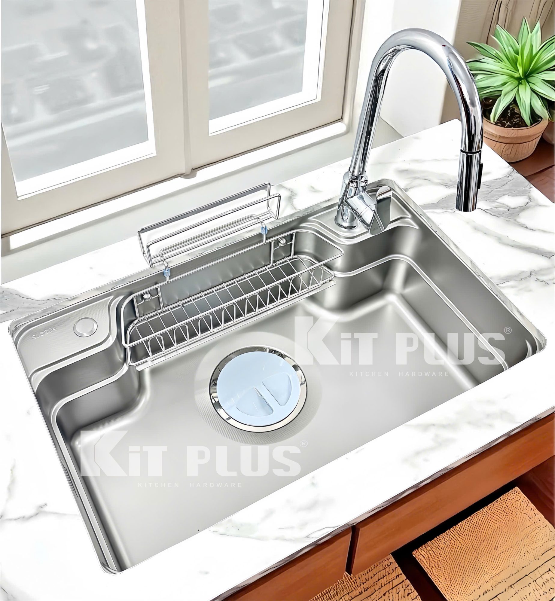 Chậu Rửa Bát 1 Hố Kiểu Nhật KITPLUS:DCR7848