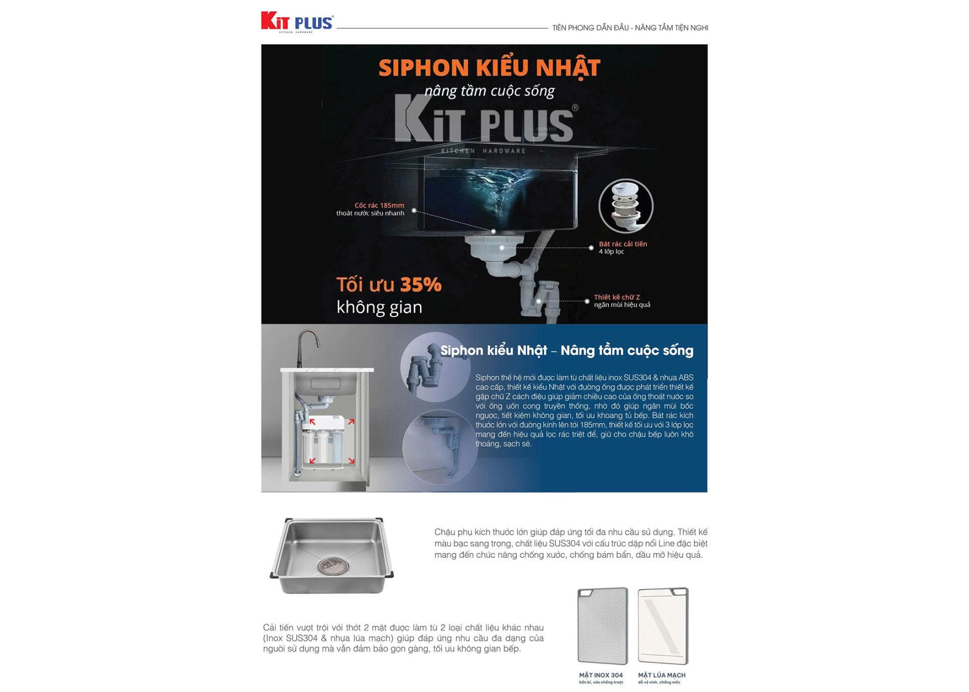 Chậu rửa bát 1 hố chống xước phong cách Nhật DCR8048