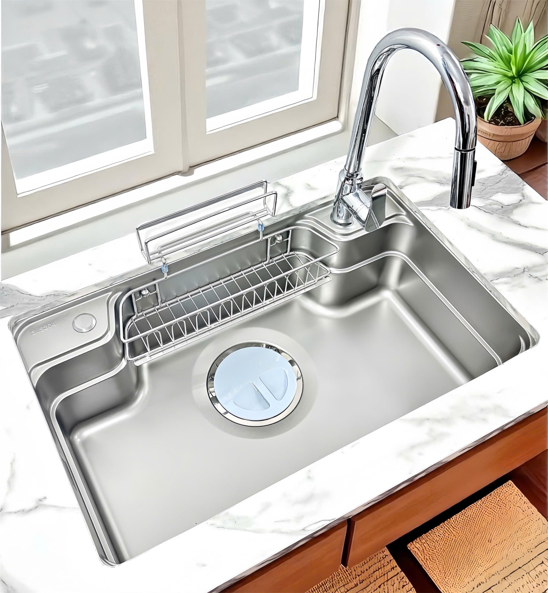 Chậu Rửa Bát 1 Hố Kiểu Nhật KITPLUS:DCR7848 - Ảnh 3