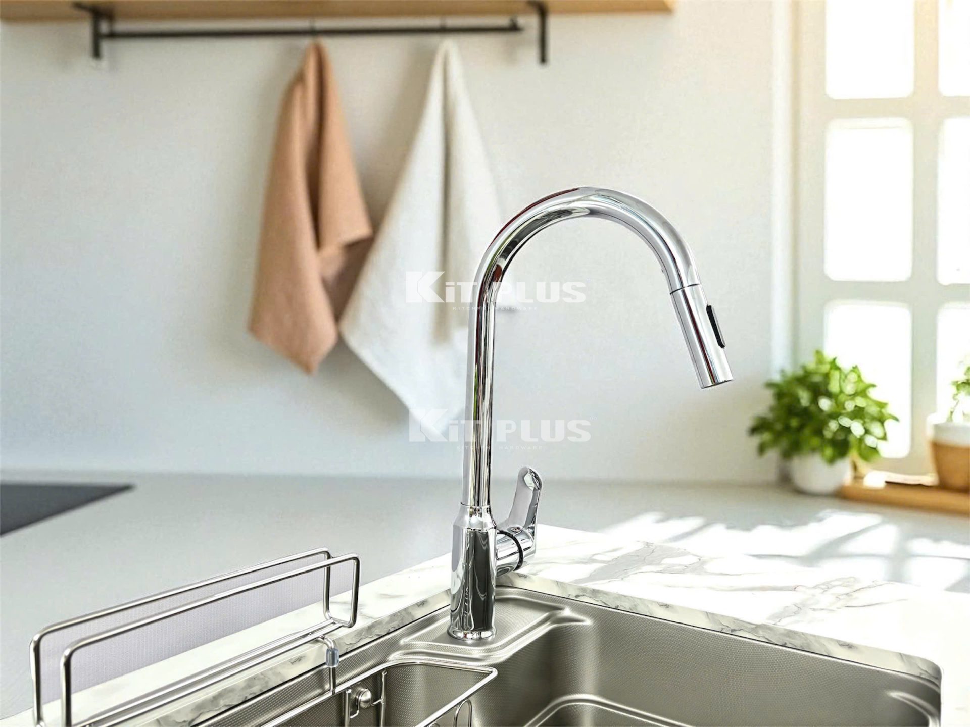 Alternative view of VÒI RỬA BÁT DÂY RÚT KIT PLUS:DVR063