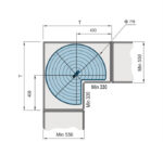 Mâm Xoay Nan Inox Mở 3/4 - 270ᴼ  DK270 - Ảnh 5
