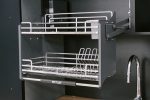 Kệ Bát Đĩa Nâng Hạ Inox 304 - Nan Oval (mix Đặc Biệt)