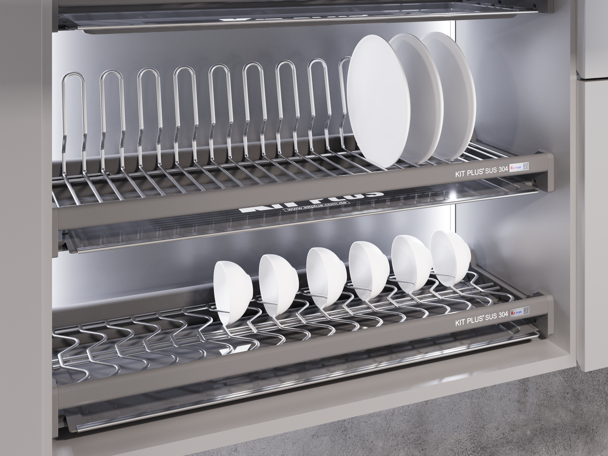 2 Kệ bát đĩa cố định inox 304 nan Oval - Ảnh 1