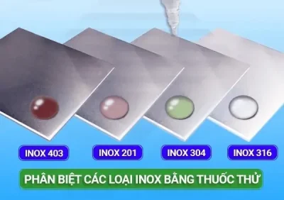 Sử dụng thuốc thử để kiểm tra inox